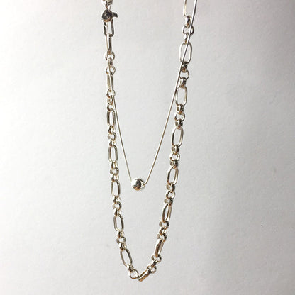 【秋の大感謝祭50％クーポン】 ボール スネーク ネックレス シルバー (シルバー ボール) / Ball Snake Necklace (Glossy Silver Ball)