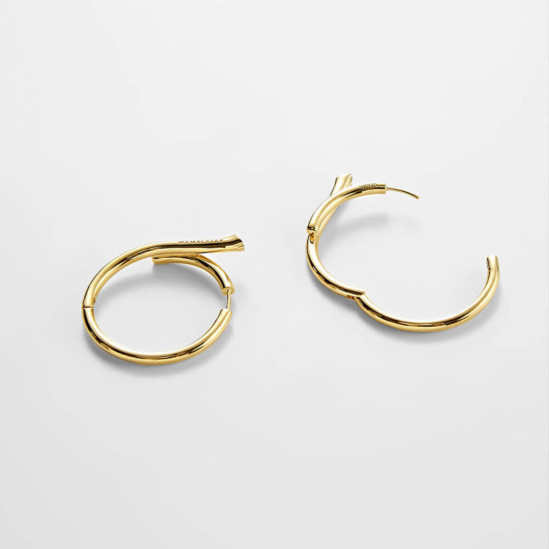 Shape6 ホーン ワンタッチ ラージ シルバー ピアス / Shape6 HORN ONETOUCH LARGE SILVER EARRINGS