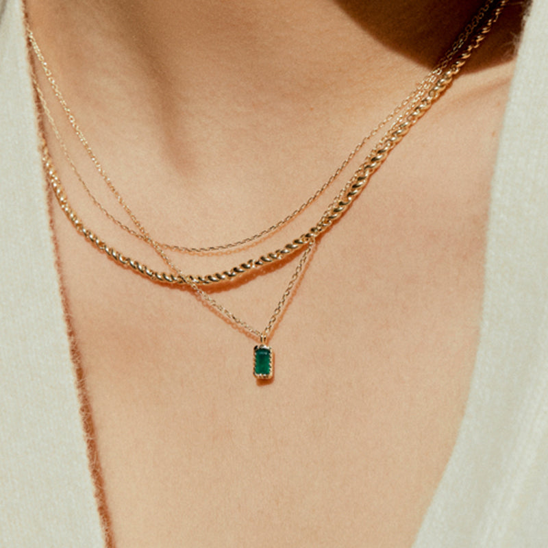 K14 グリーン オニキス デイリー ネックレス / 14K Green Onyx Daily Necklace | アモンズ – amondz