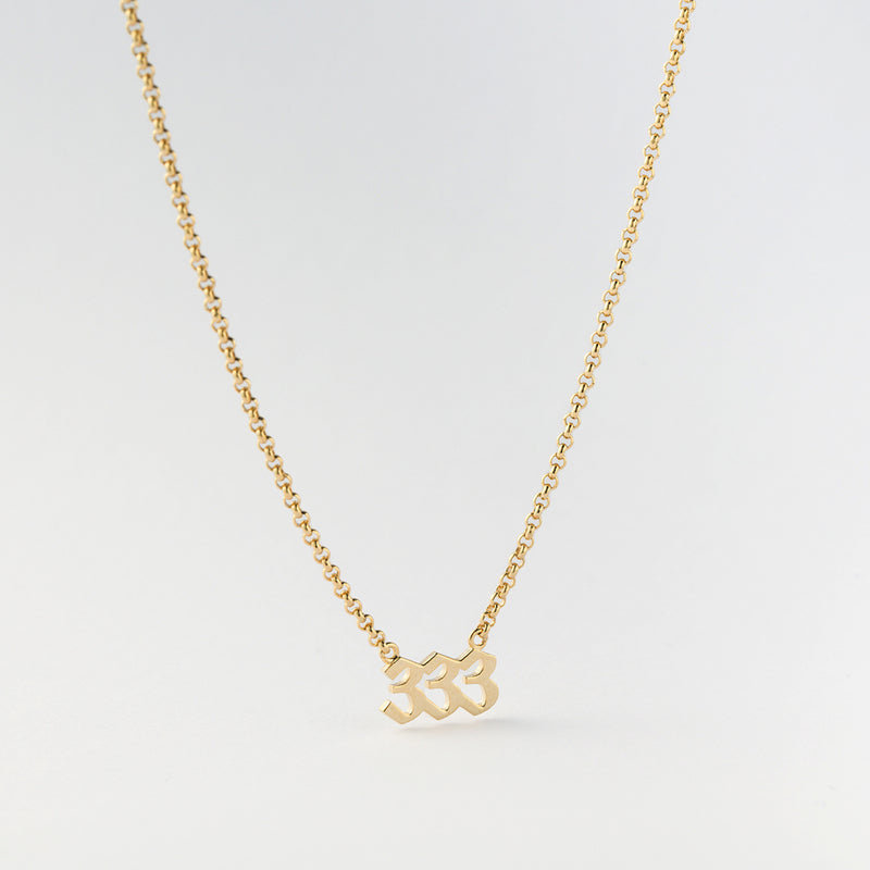 he:art フラット トリプル ネックレス：333 / he:art Flat Triple Necklace - 333