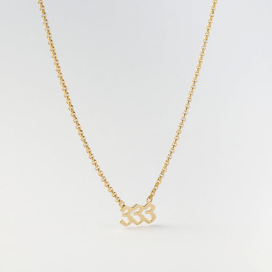 he:art フラット トリプル ネックレス：333 / he:art Flat Triple Necklace - 333