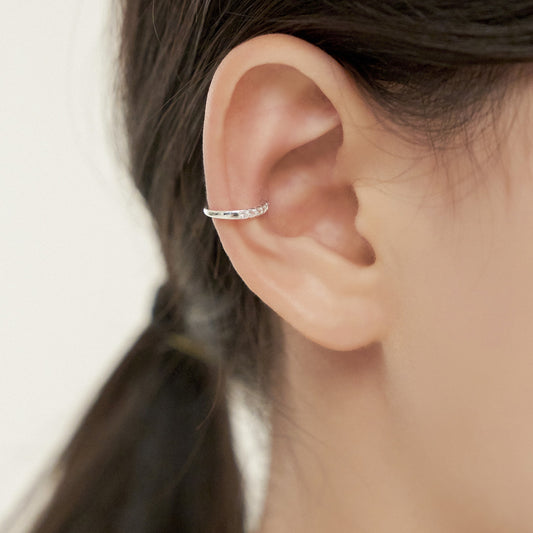 シルバー ハーフ セッティング イヤーカフ / Silver Half Setting Earcuff