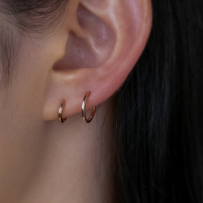 K14 Basic Small One Touch Earring [Single]