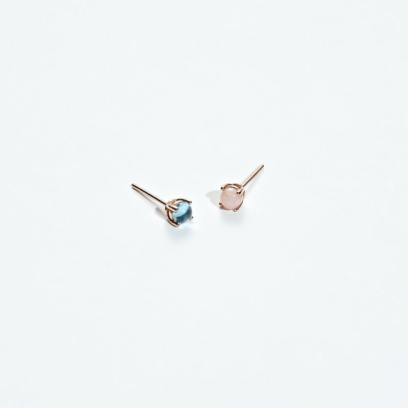 【11/9-11/20 50% クーポン】 K14 ナチュラル ブルー トパーズ ピアス [シングル] / 14K Natural Blue  Topaz Earring [Single]