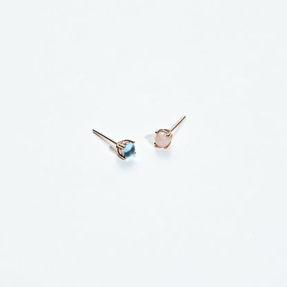 K14 ナチュラル ブルー トパーズ ピアス [シングル] / 14K Natural Blue Topaz Earring [Single]