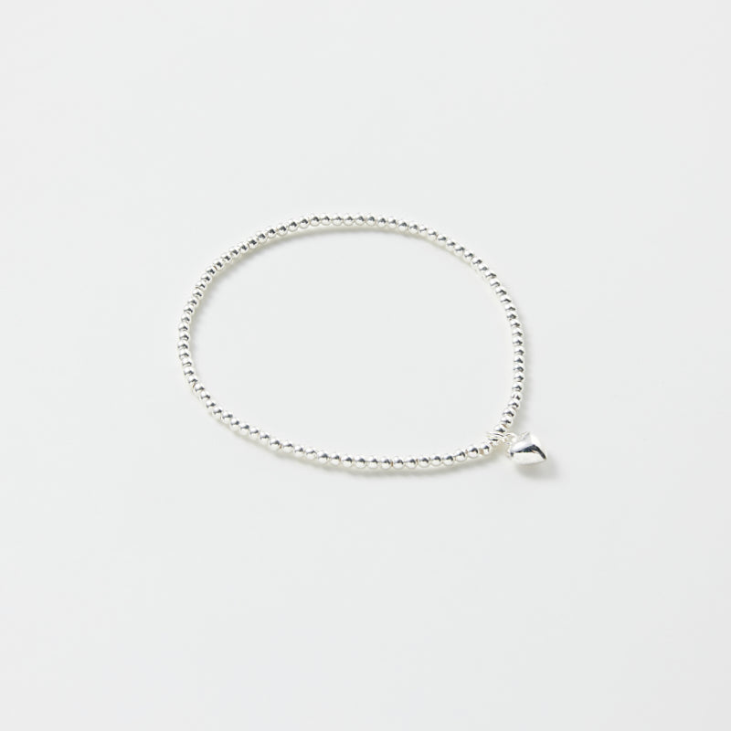 シルバー ハート ボール ブレスレット / Silver Heart Ball Bracelet