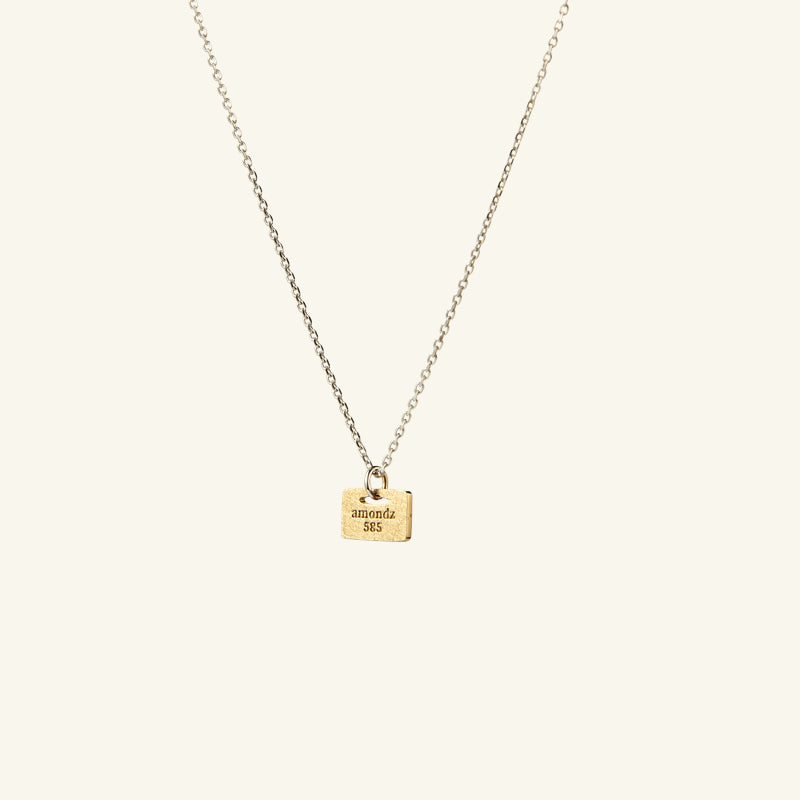 K14 スクエア 2WAY 彫刻 ネックレス / 14K Square Two Way Engraving Necklace