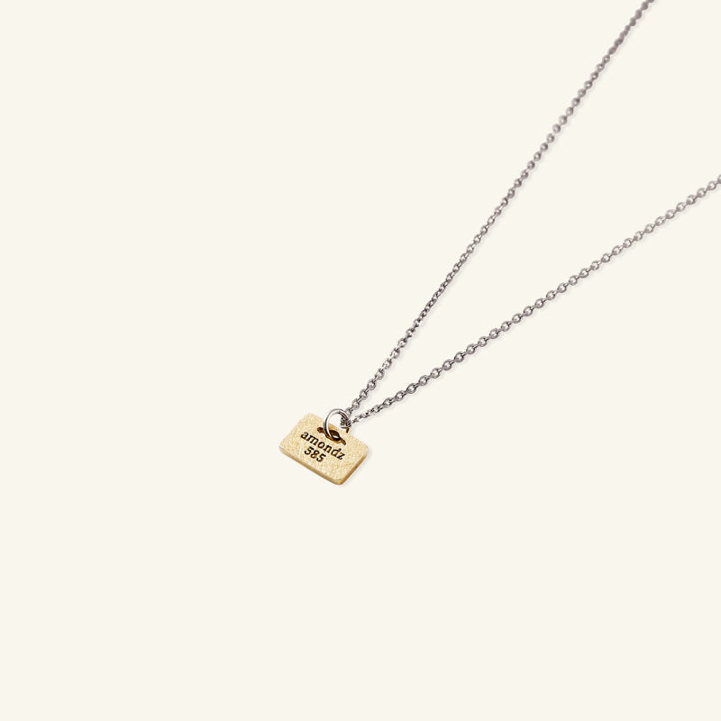 K14 スクエア 2WAY 彫刻 ネックレス / 14K Square Two Way Engraving Necklace