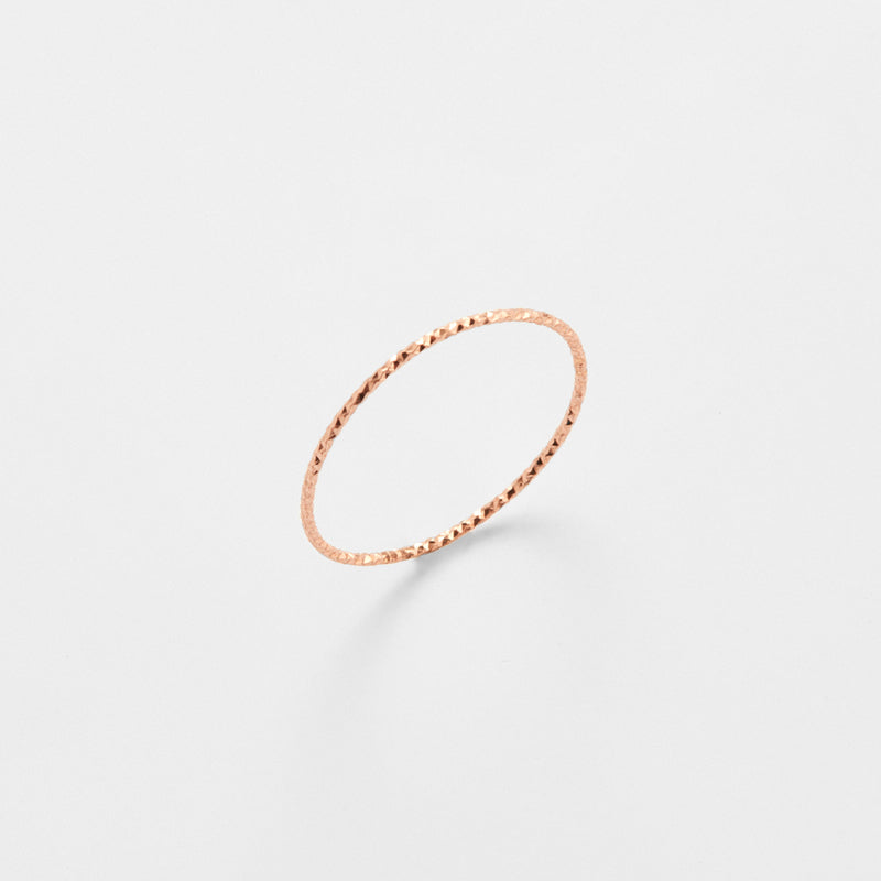 K14 ローズ ゴールド ベーシック Aカット Thin リング / 14K Rose Gold Basic A Cutting Thin Ring