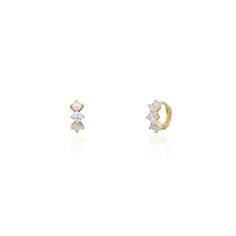 K14 トリプル シニティ ピアス / 14K Triple Signity Earrings