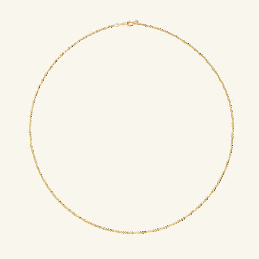 K14 スパークリング チェーン ネックレス / 14K Sparkling Chain Necklace