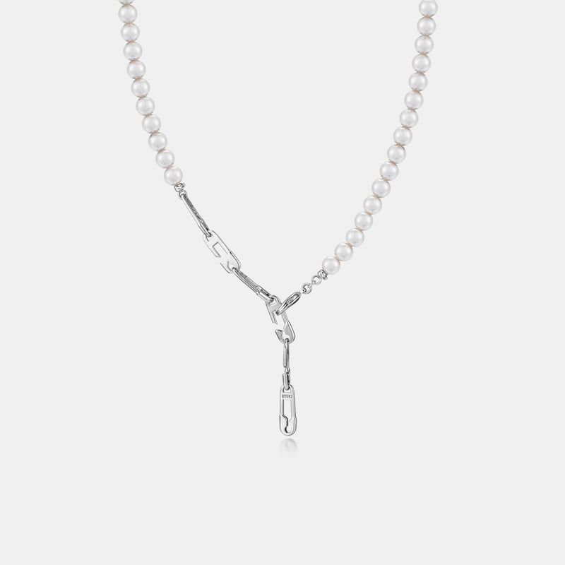 he:art セーフタイピン 2WAY パール ネックレス / he:art Safetypin Two Way Pearl Necklace