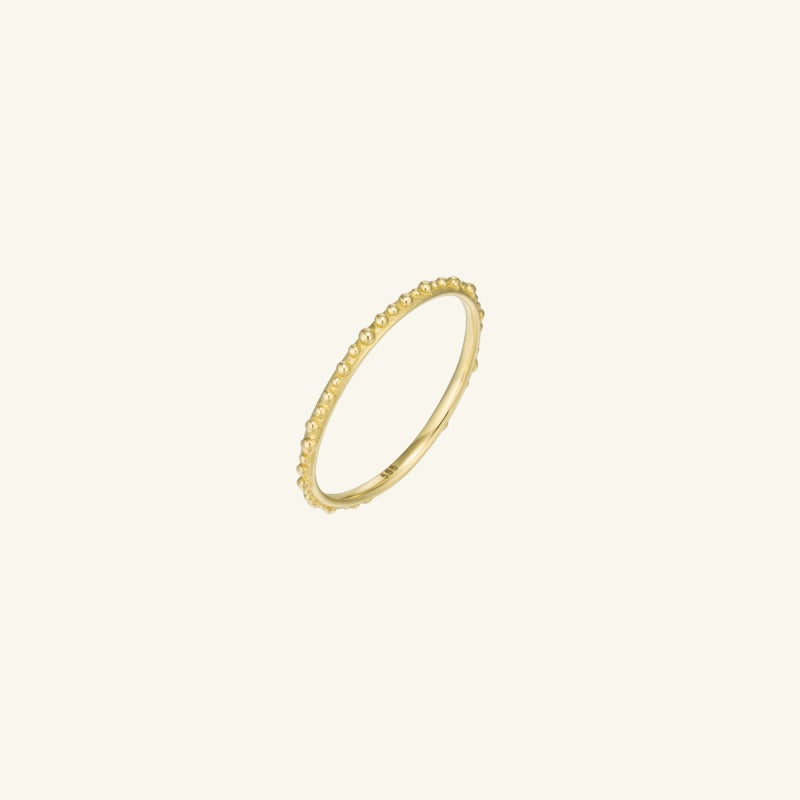 K14 ナチュラル バブル スリム ミルグレイン リング / 14K Natural Bubble Slim Milgrain Ring