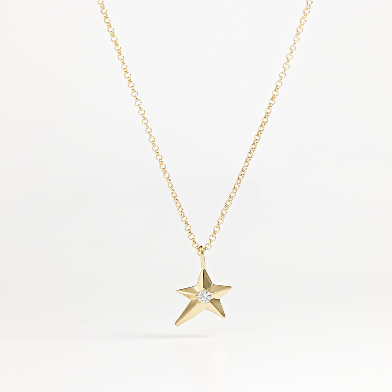 トゥインクル エッジ ゴールド スター ネックレス / Twinkle Edge Gold Star Necklace