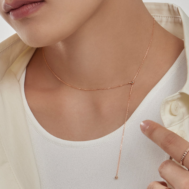 K14 スライド ボール ネックレス / 14K Slide Ball Necklace