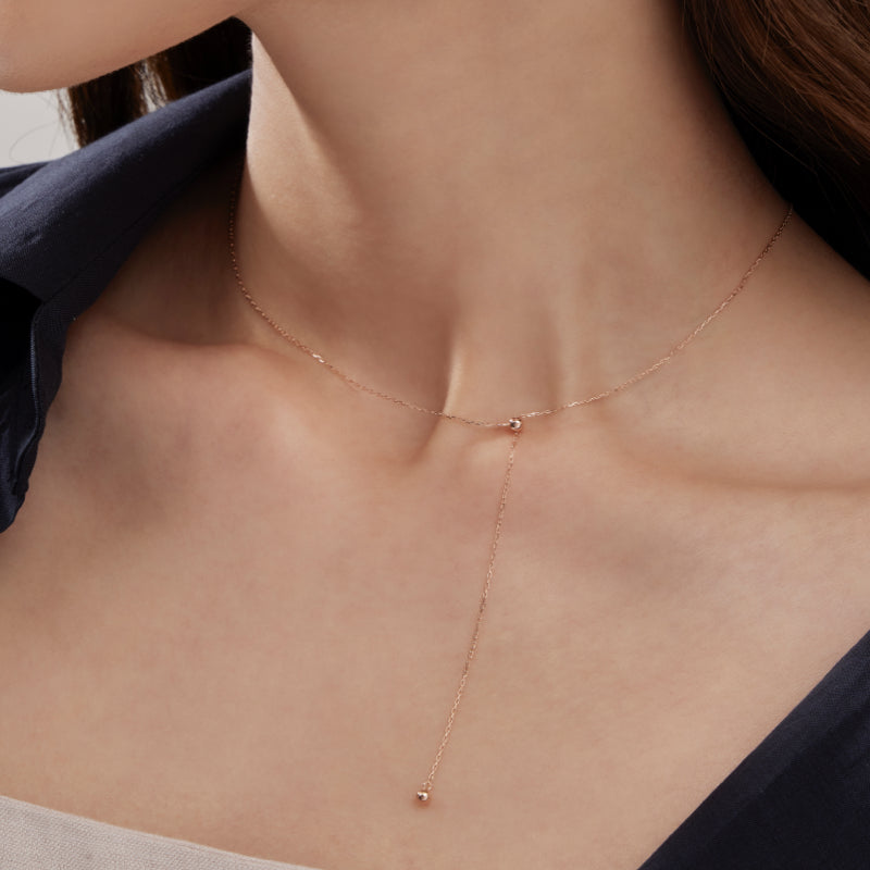 K14 スライド ボール ネックレス / 14K Slide Ball Necklace