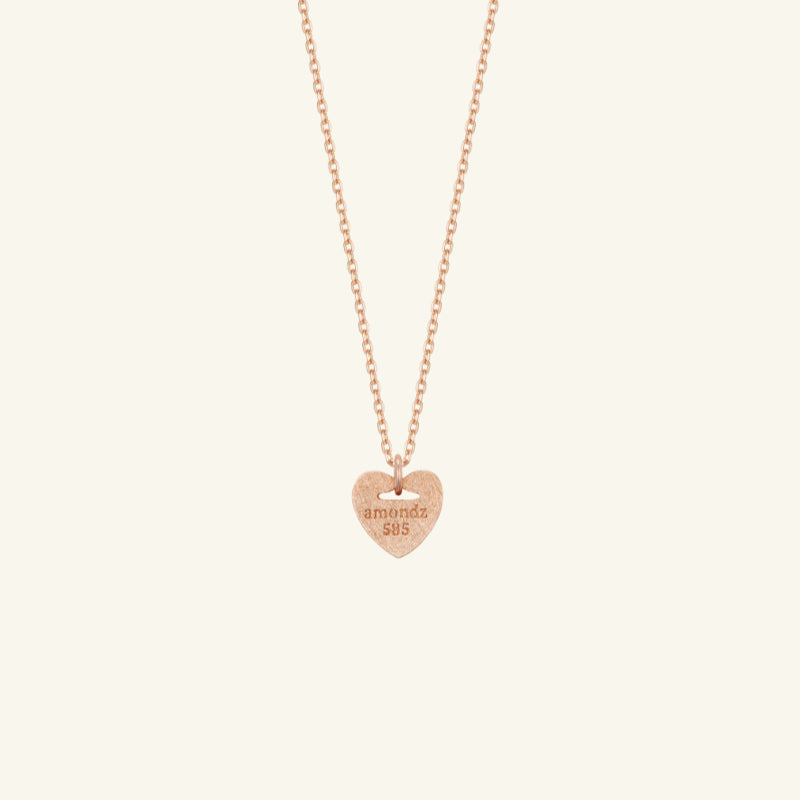 K14 ハート 2WAY 彫刻 ネックレス / 14K Heart Two Way Engraving Necklace