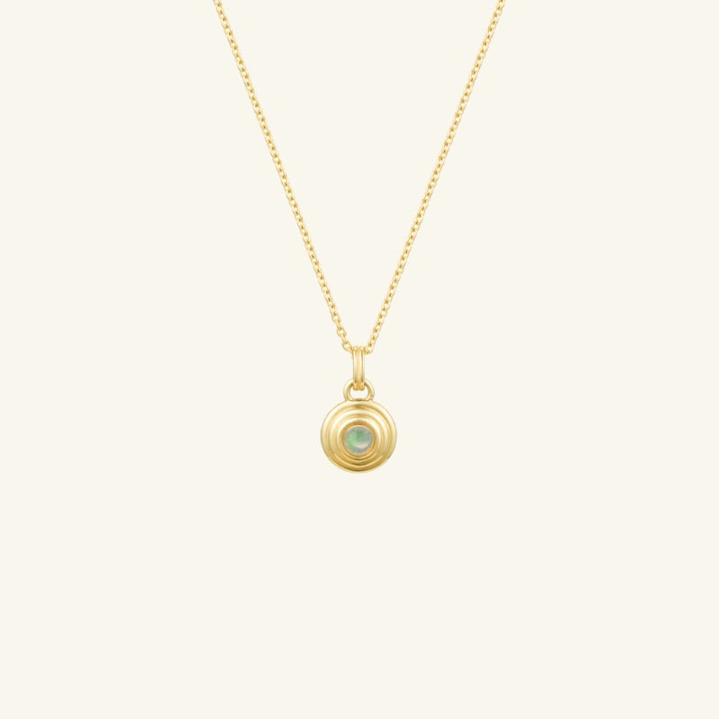 K14 タイニー オパール ラウンド ネックレス / 14K Tiny Opal Round Necklace