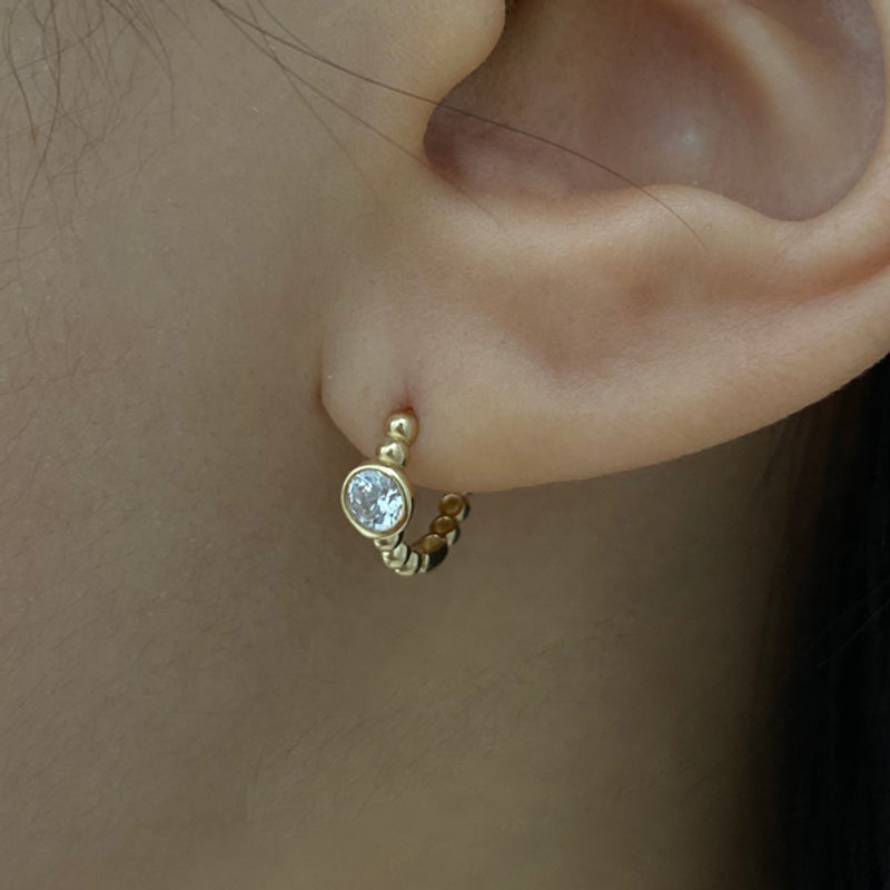 K14 ドット スモール ワンタッチ ピアス / 14K Dot Small One Touch Earrings