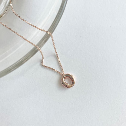 K14 ドーナツ シェイプ ネックレス / 14K Doughnut Shape Necklace