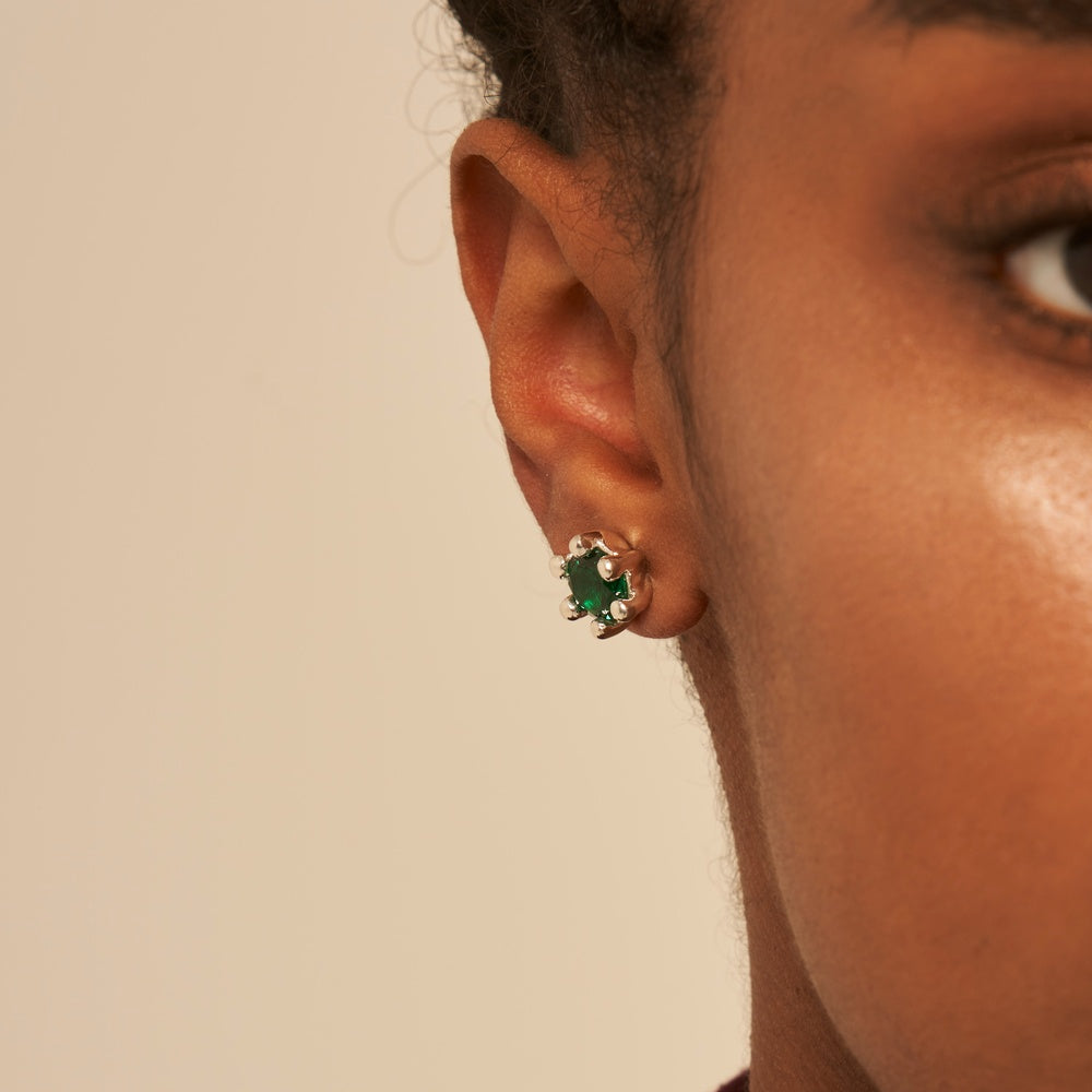 マッシュルーム ピアス：グリーン / mushroom earrings (Green)