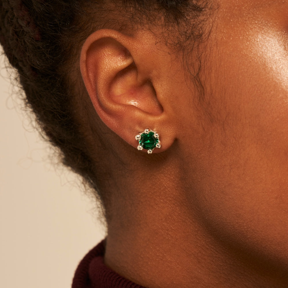 マッシュルーム ピアス：グリーン / mushroom earrings (Green)