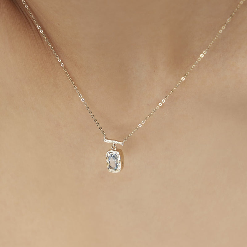 K14 ナチュラル ハンギング フレーム ネックレス / 14K Natural Hanging Frame Necklace