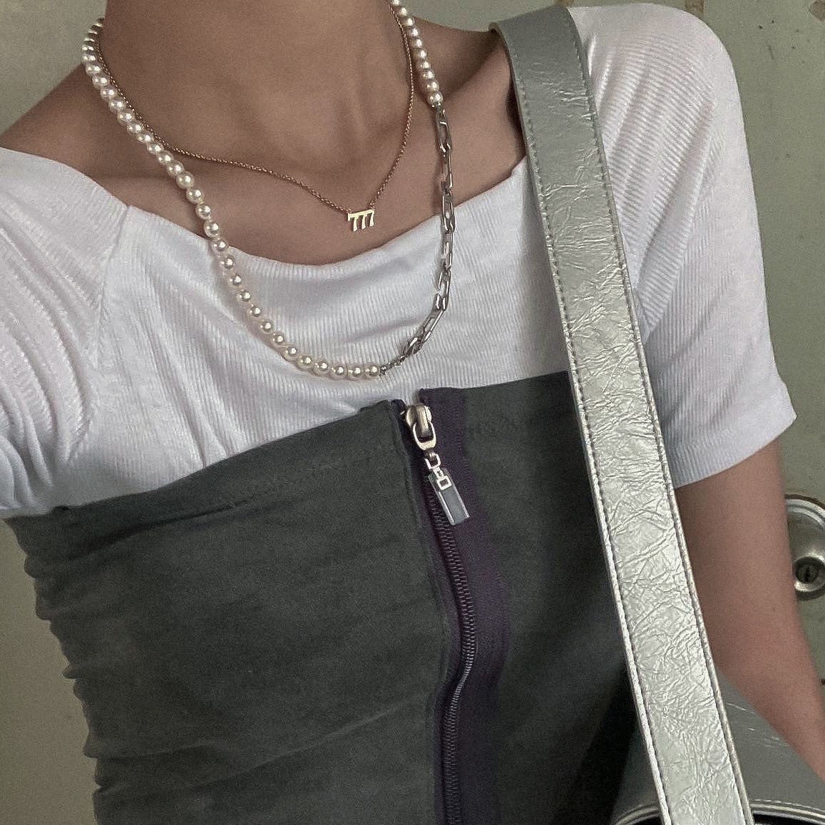 he:art フラット トリプル ネックレス：777 / he:art Flat Triple Necklace - 777