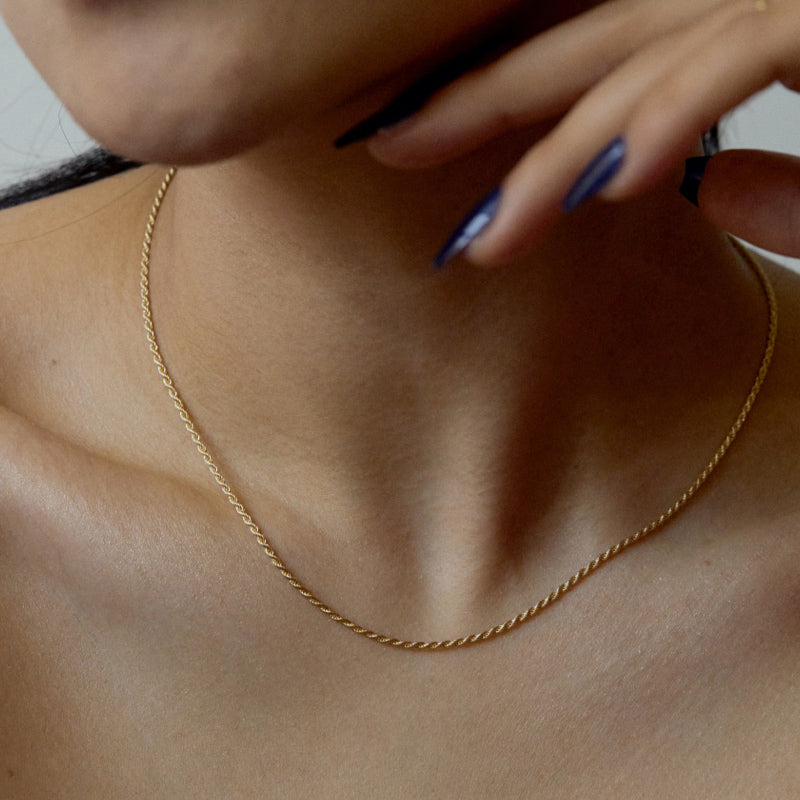 K14 ロープ チェーン ネックレス / 14K Rope Chain Necklace