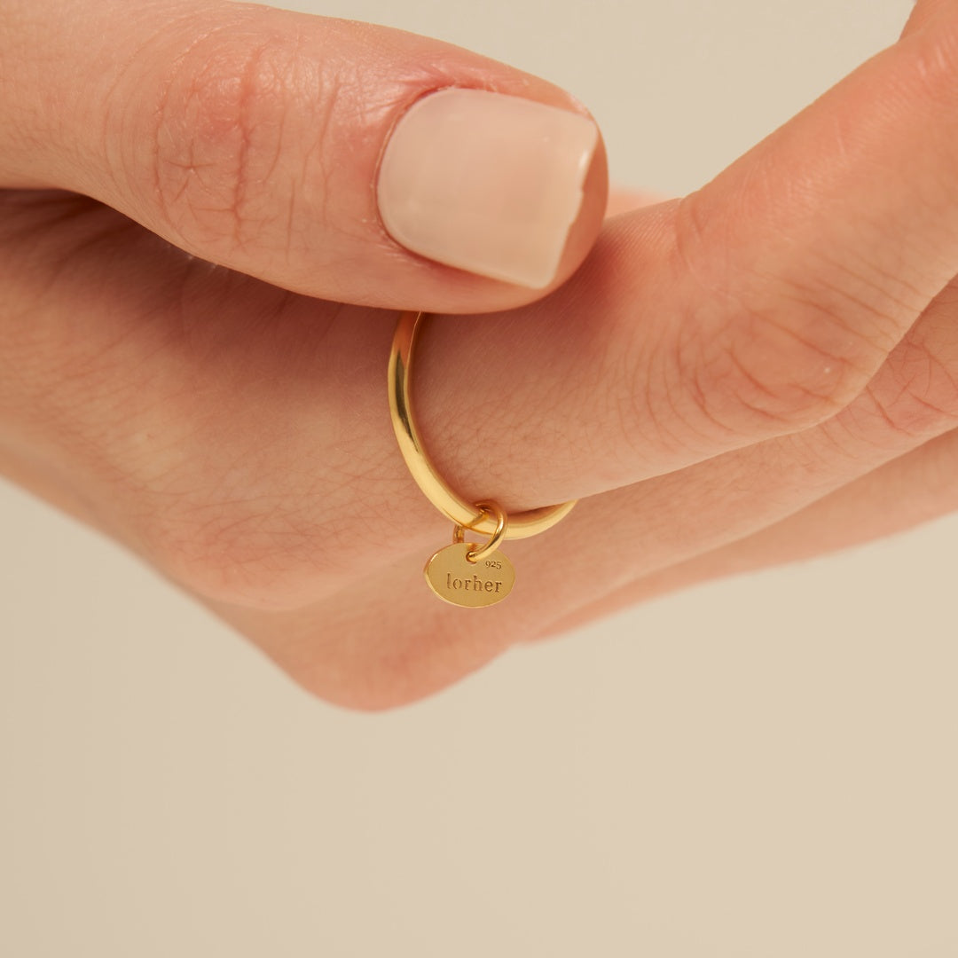 ロールハー タグ リング：ゴールド / lorher tag Ring (Gold)