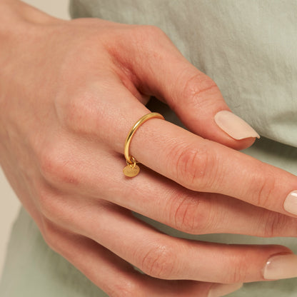 ロールハー タグ リング：ゴールド / lorher tag Ring (Gold)