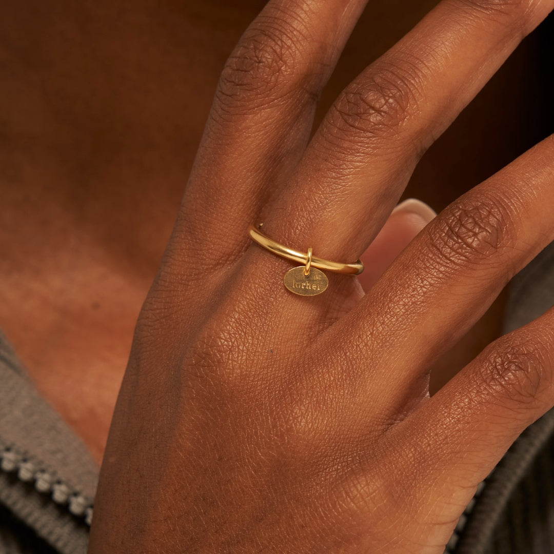 ロールハー タグ リング：ゴールド / lorher tag Ring (Gold)