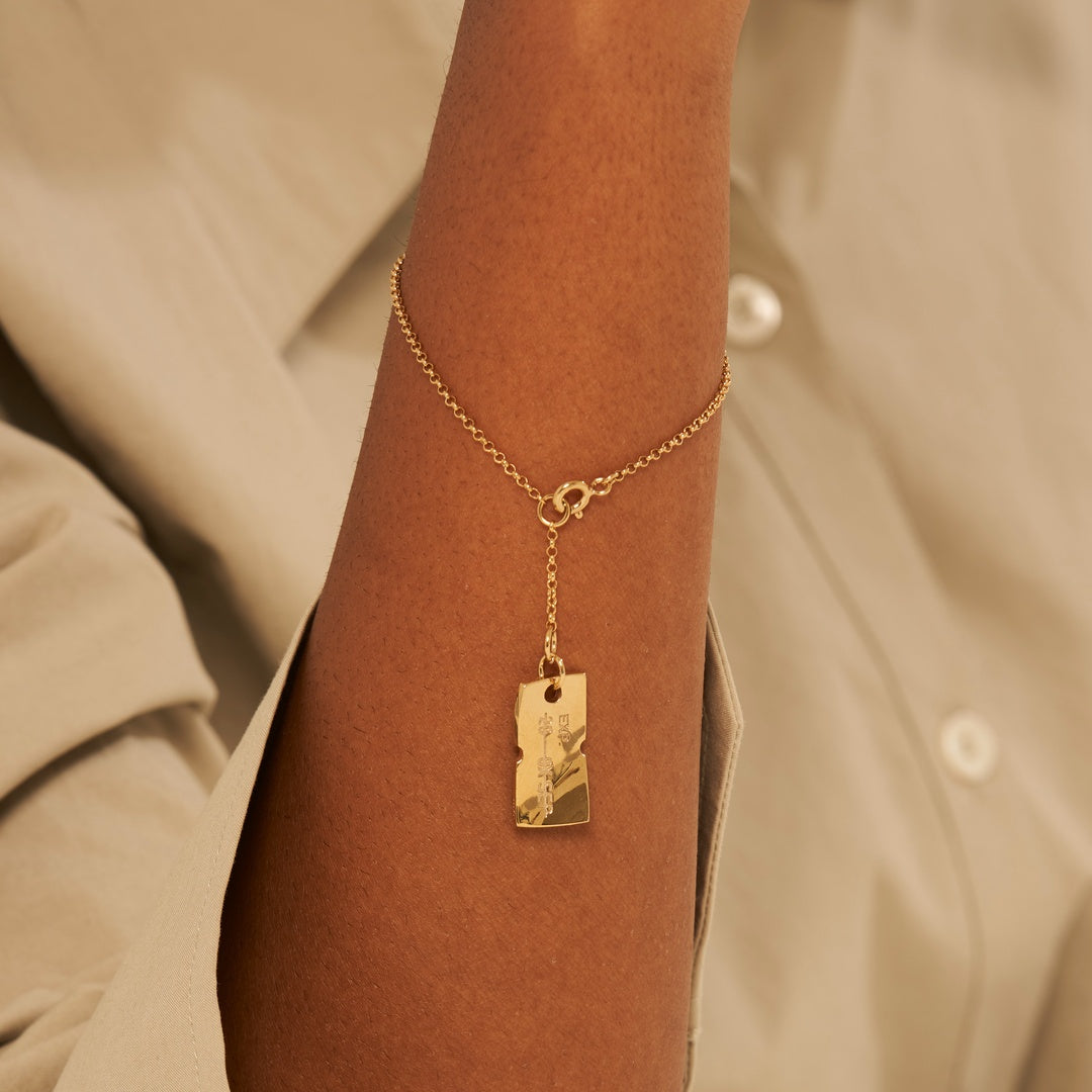 Like A Flower プライス タグ シルバー ブレスレット / Like A Flower Price Tag Silver Bracelet