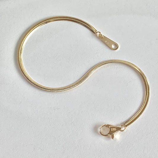 K14 スネーク チェーン ブレスレット / 14K Snake Chain Bracelet