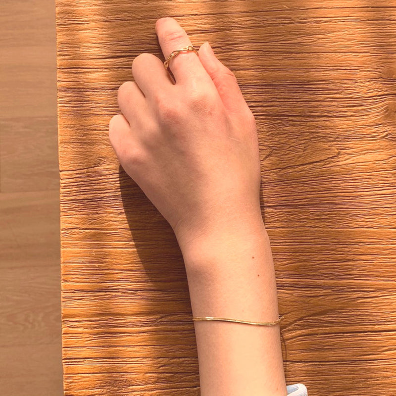 K14 スネーク チェーン ブレスレット / 14K Snake Chain Bracelet