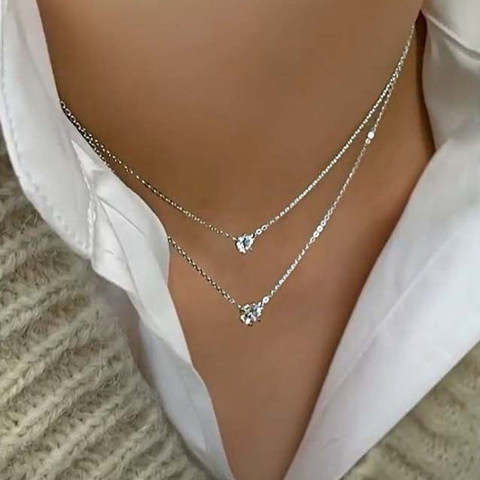 ダイヤ カット ソリティア プロング ネックレス / Dia Cut Solitaire Prong Necklace