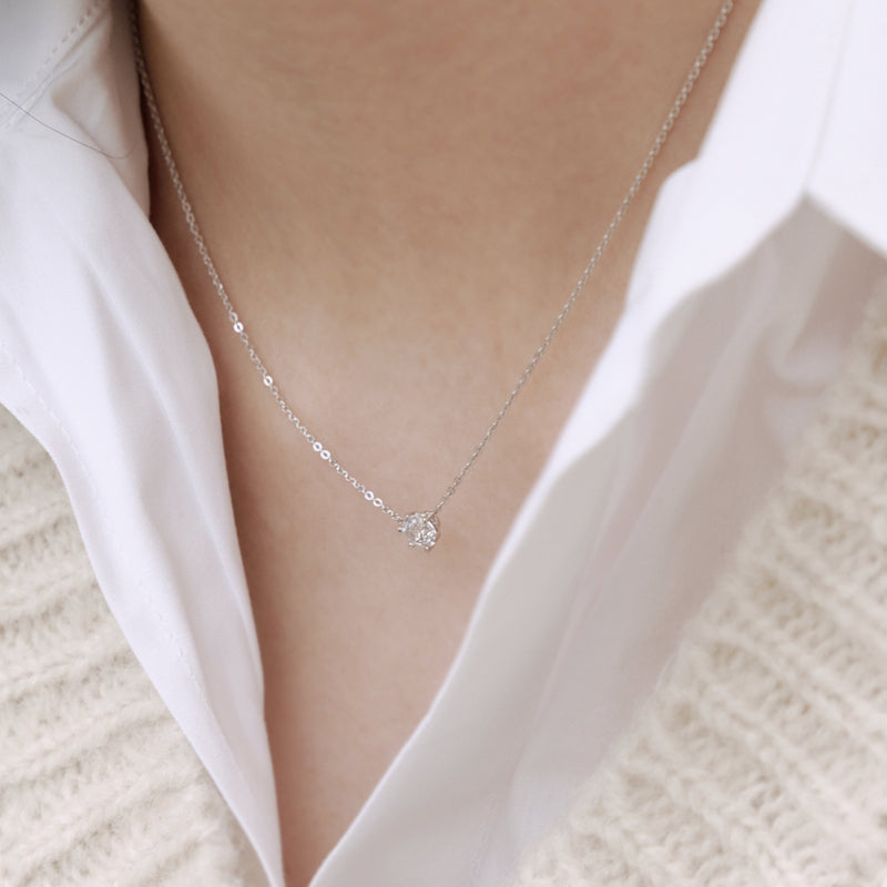 ダイヤ カット ソリティア プロング ネックレス / Dia Cut Solitaire Prong Necklace | アモンズ – amondz