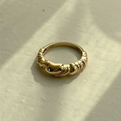 K14 ナチュラル ツイスト ボリューム リング / 14K Natural Twist Volume Ring